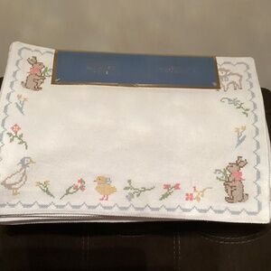 New Lillian August Reversible Easter Placemats - 4 pack / 13x19”